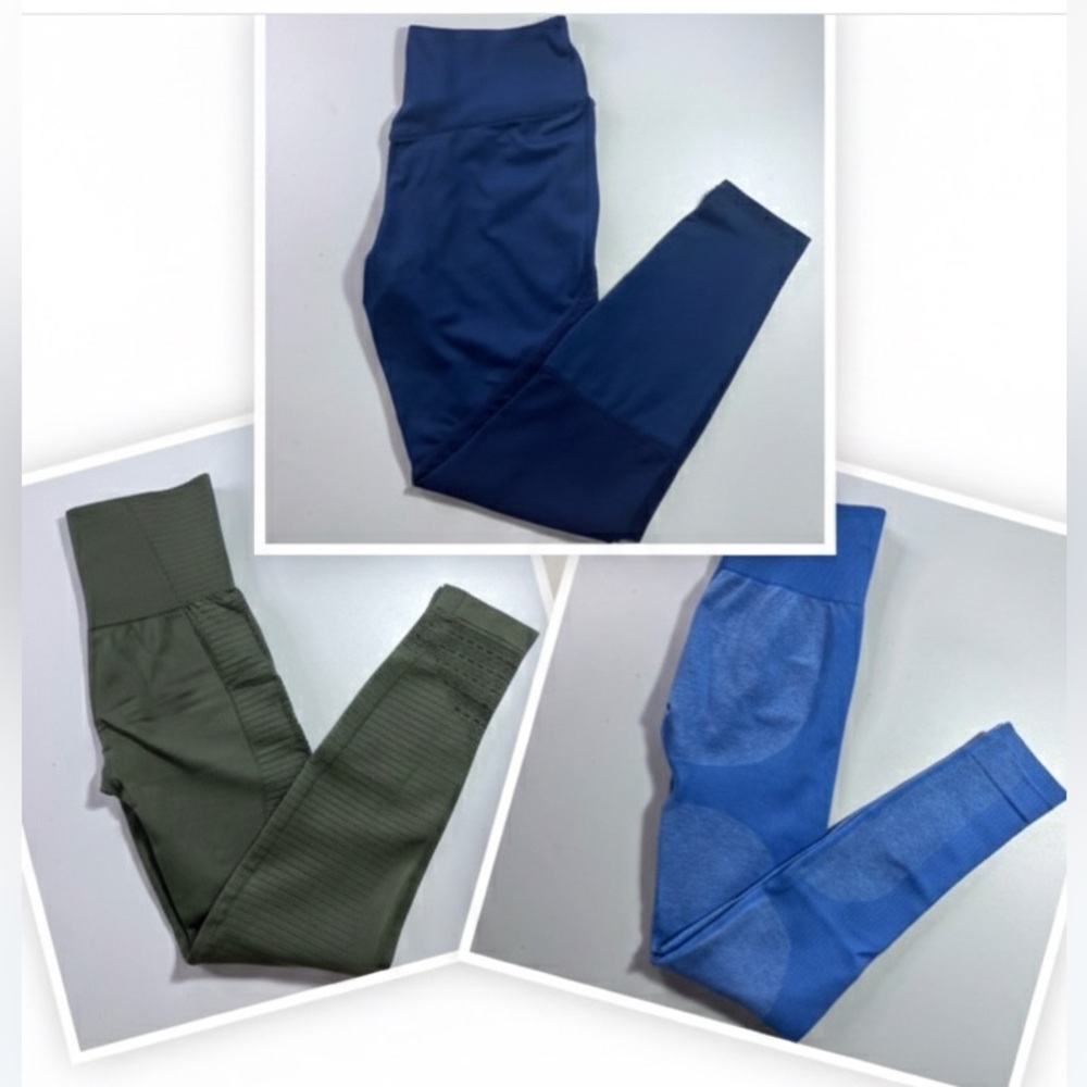 SHEIN High Waisted Seamless Yoga Leggings Bundle 3 Pairs Activewear Women’s S - Picture 2 of 15